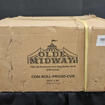 Olde Midway Pro 30 Premium Hot Dog Roller Grill With Cover - NIB