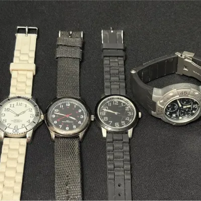 4 Men’s Sport Watches - TechnoMarine Abyssal Chrono, Quartz, Black, White