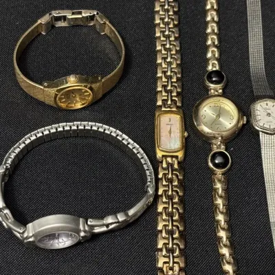 5 Ladies Watches - Seiko Tank, Citizen, Timex, Advance