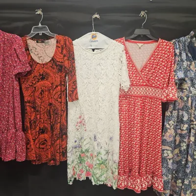 5 Womens Summer Dresses Various Patterns S M