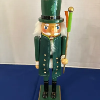 Wooden Irish Nutcracker - 2019, Caffco International, Leprechaun, St Patrick’s Day
