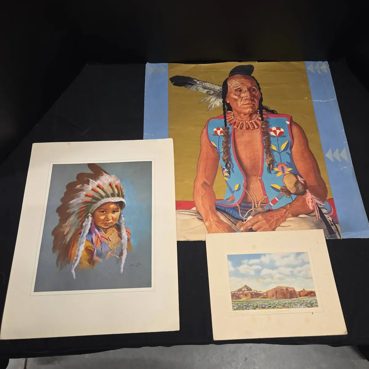 Vintage Mid-20th-century Native American Portrait Prints