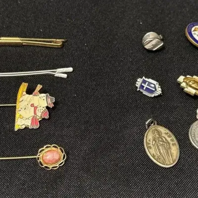 VTG Jewelry - Religious Medals, St Jude, Miraculous, Sunday School & Lapel, Stick Pins, Holiday