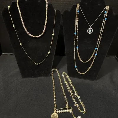 Jewelry - 925 Sterling Silver Chain Blue Stone Filigree Pendant, Fashion Chains, Heart, Faux Pearls
