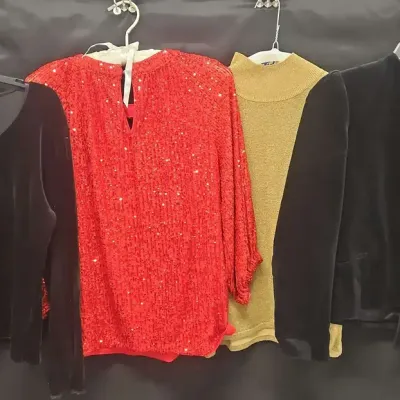 3 Dazzling Womens Formal Tops & Velvet Style Black Jacket Blazer - Karen Scott, Epitome