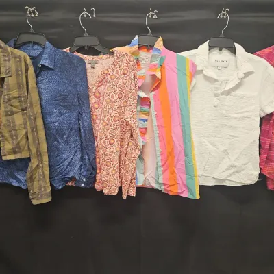 6 Womens Button Collar Tops Various Styles XS S L