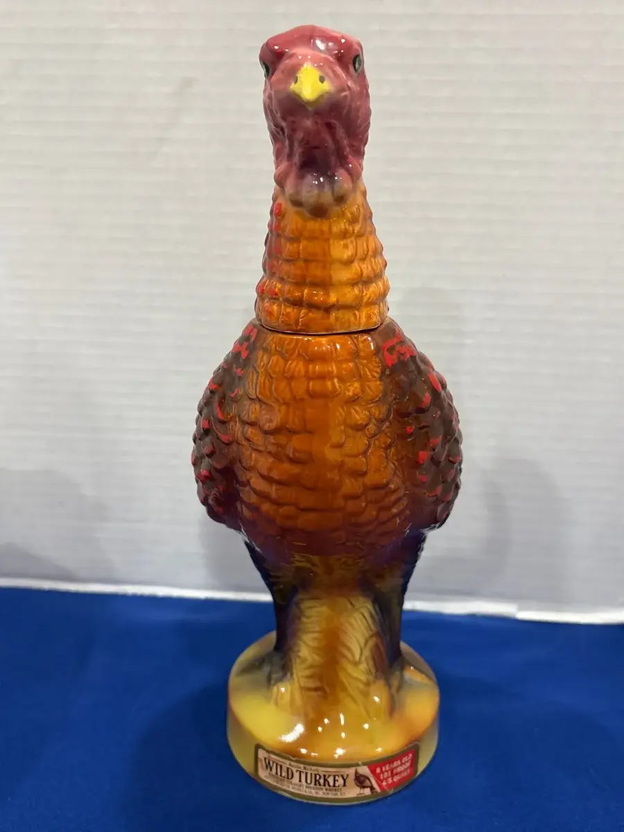 Vintage 1971 Wild Turkey Bourbon Ceramic Decanter - Series 1, No 1, Austin Nichols, Empty