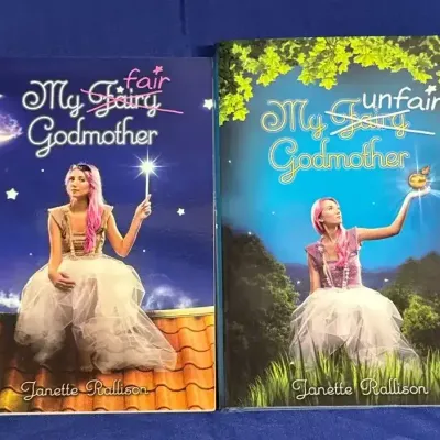 2 My Fairy Godmother Books - Fair, Unfair, Janette Rallison, Hardback, Paperback