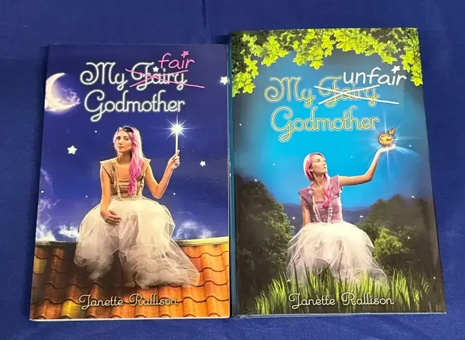 2 My Fairy Godmother Books - Fair, Unfair, Janette Rallison, Hardback, Paperback