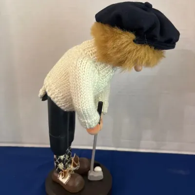 Golfer Nutcracker Figurine - 12”, Nancy 14 Painted On Base