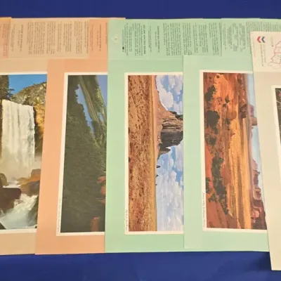7 Vintage 1950s Standard Oil Company "Chevron Trail" Pacific Northwest Scene Prints - Josef Muench