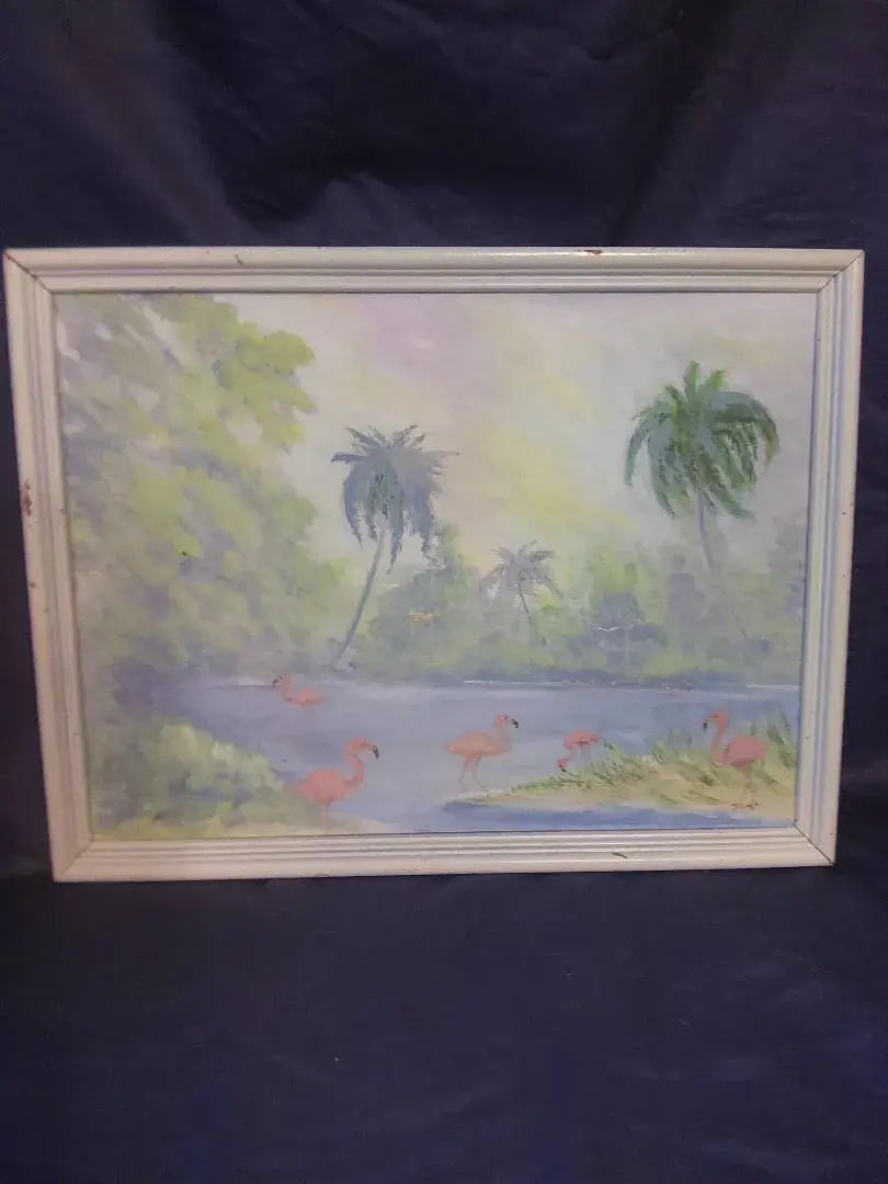 Flamingo Original Painting 17x13