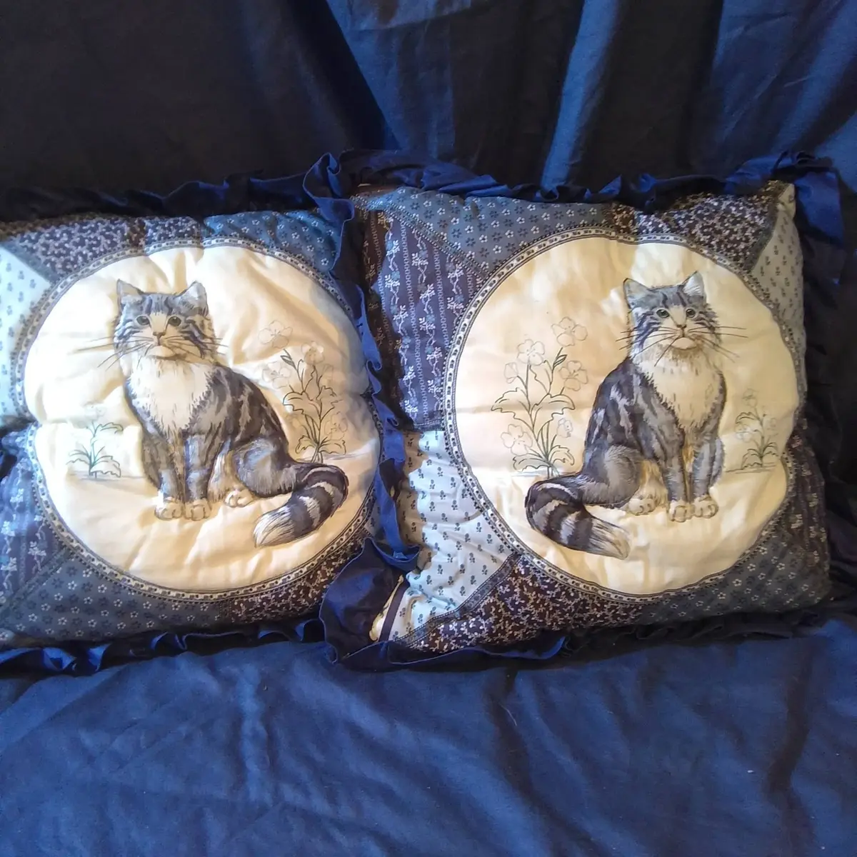 Vintage Cat Pillows 16 X 16
