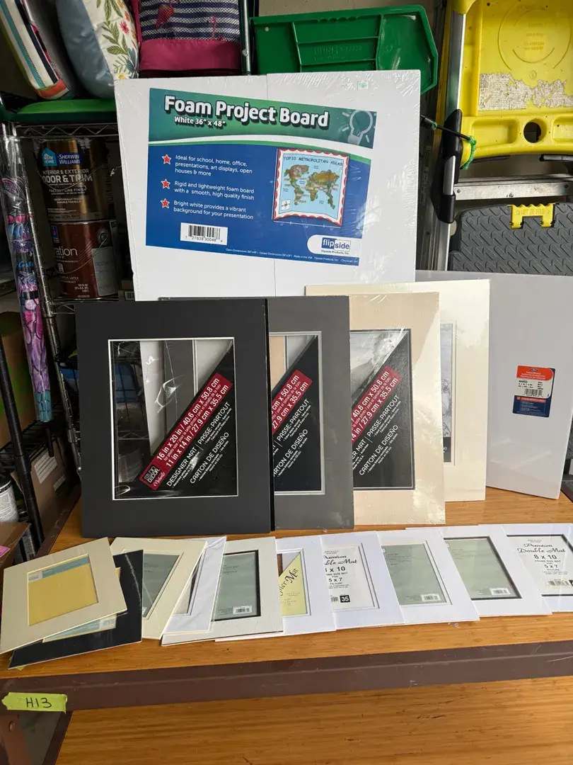 NIP Designer Photo Mats, Double Mats & Foam Boards – Assorted Sizes