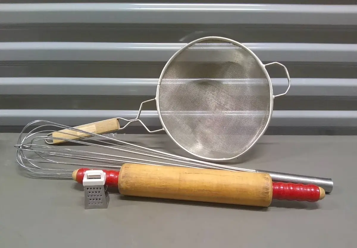 XL Wisk & Strainer, Rolling Pin