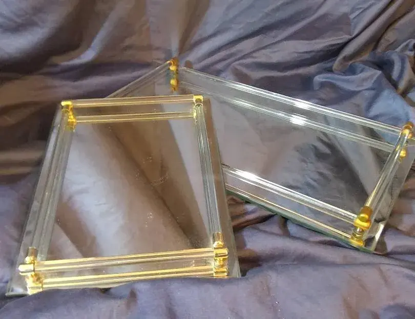 Mirrored Vanity Trays