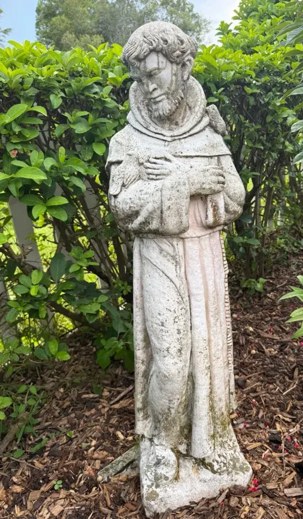 St. Francis of Assisi HEAVY Concrete Garden Statue with Birds