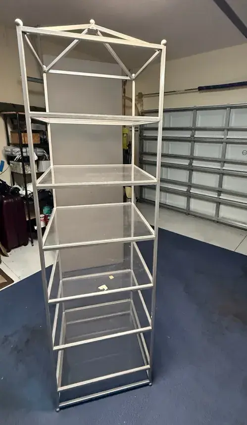 Bealls Commercial Boutique Display Étagère – 6 Plexiglass Shelves – 80” Tall