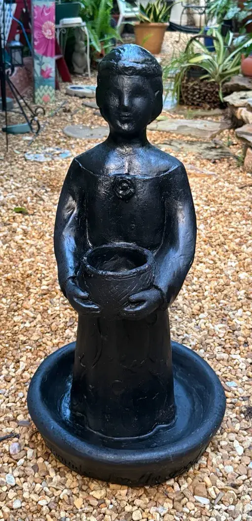 Garden Maiden Bird Feeder Statue – “Nature Gives Freely”