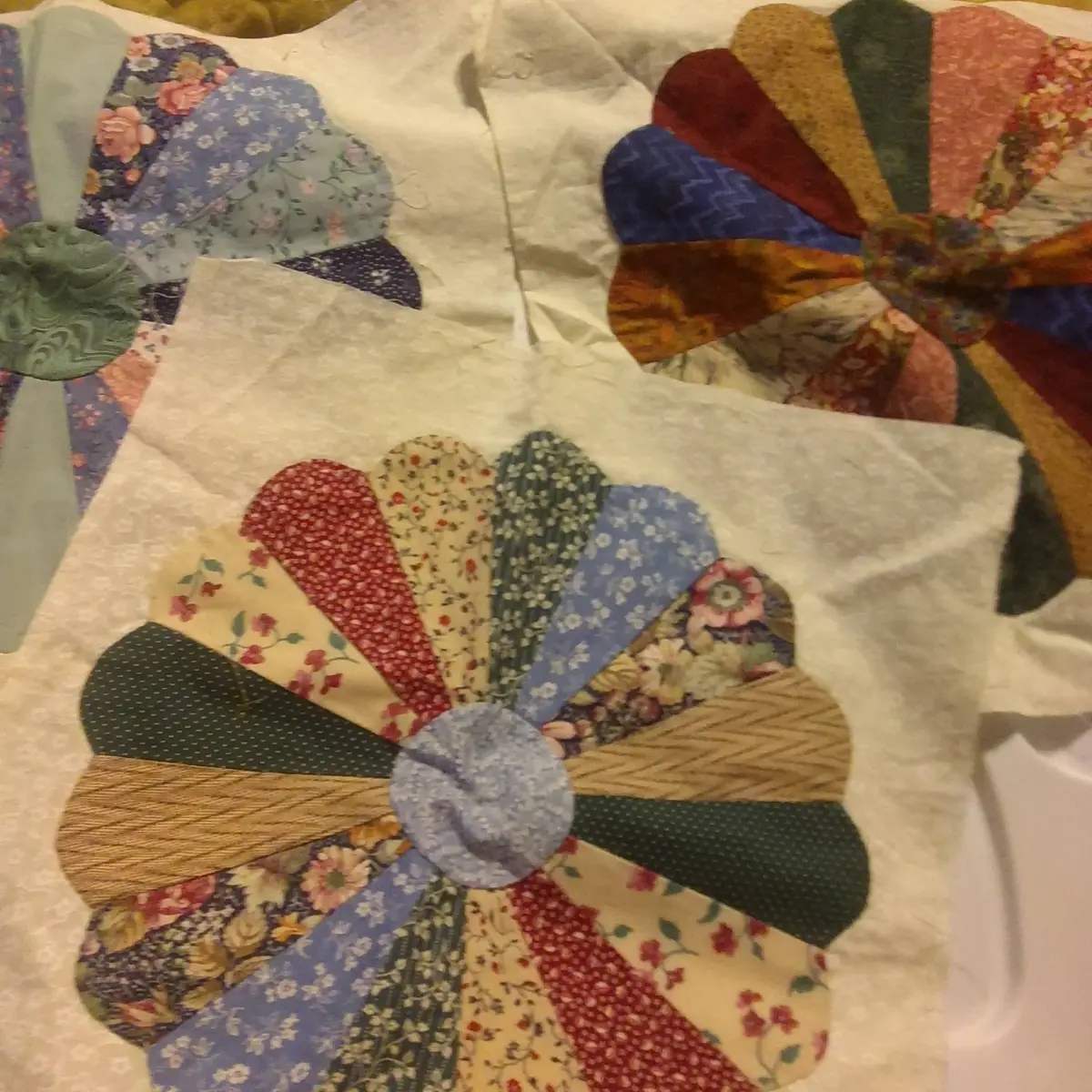 Pre-Quilted Fabric Pieces - Blue #2