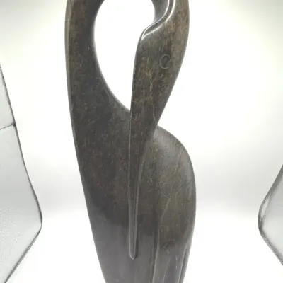Fine Shona Stone Sculpture of a Crane / Stork