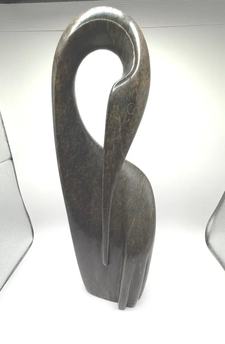 Fine Shona Stone Sculpture of a Crane / Stork
