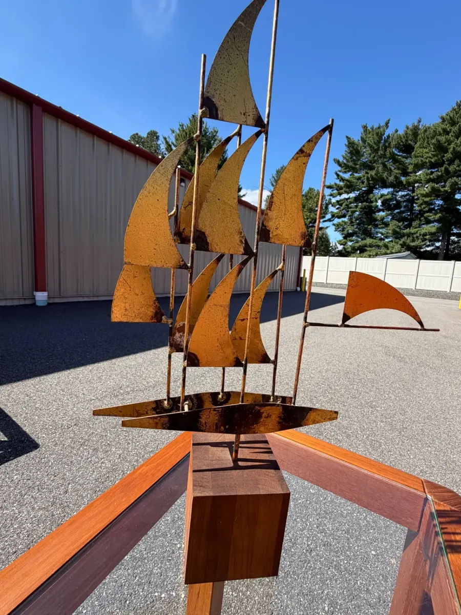 MCM William Bowie Sailboat Metal Sculpture 