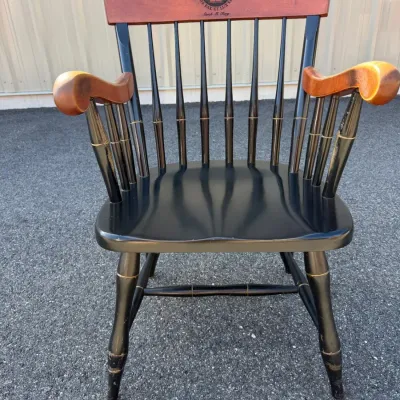 Vintage collegiate Captain's Chair custom-made for Tufts University