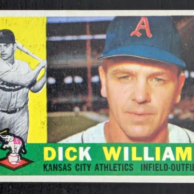 Vintage 1960 Topps Dick Williams baseball card, number 234, featuring him as an infield-outfield player for the Kansas City Athletics.