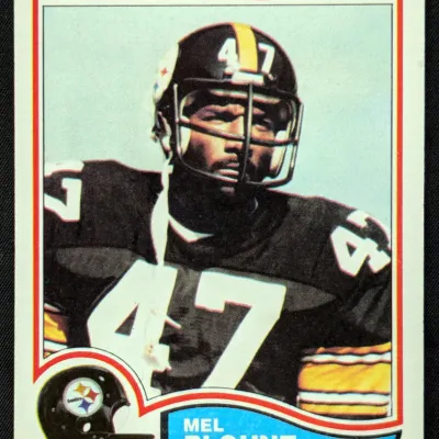 1981 Topps Mel Blount AFC All Pro football card, number 160, featuring the Pittsburgh Steelers cornerback in good condition.