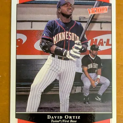 David Ortiz Upper Deck Victory baseball card, depicting him in a Minnesota Twins uniform.
