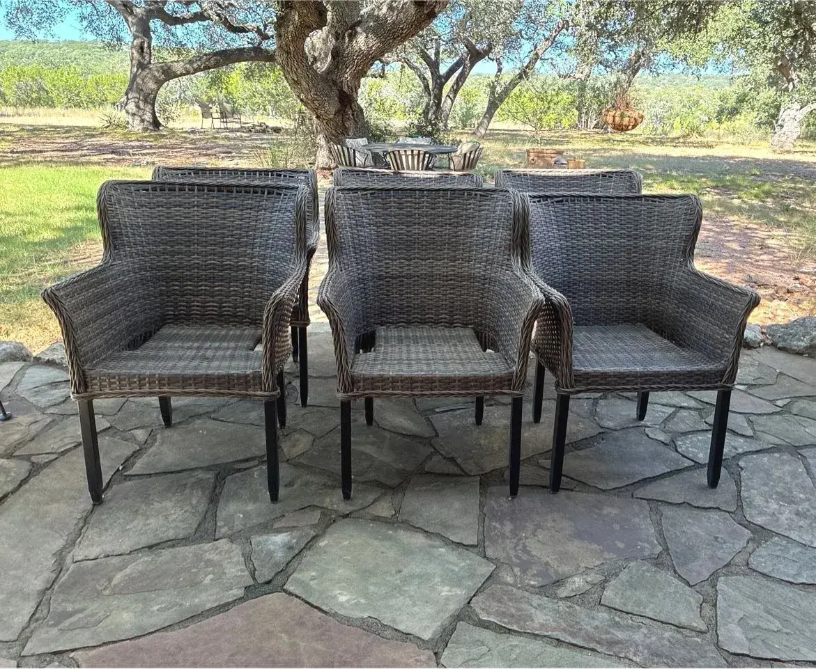 Hampton Bay Wicker Chairs- Set Of 6 