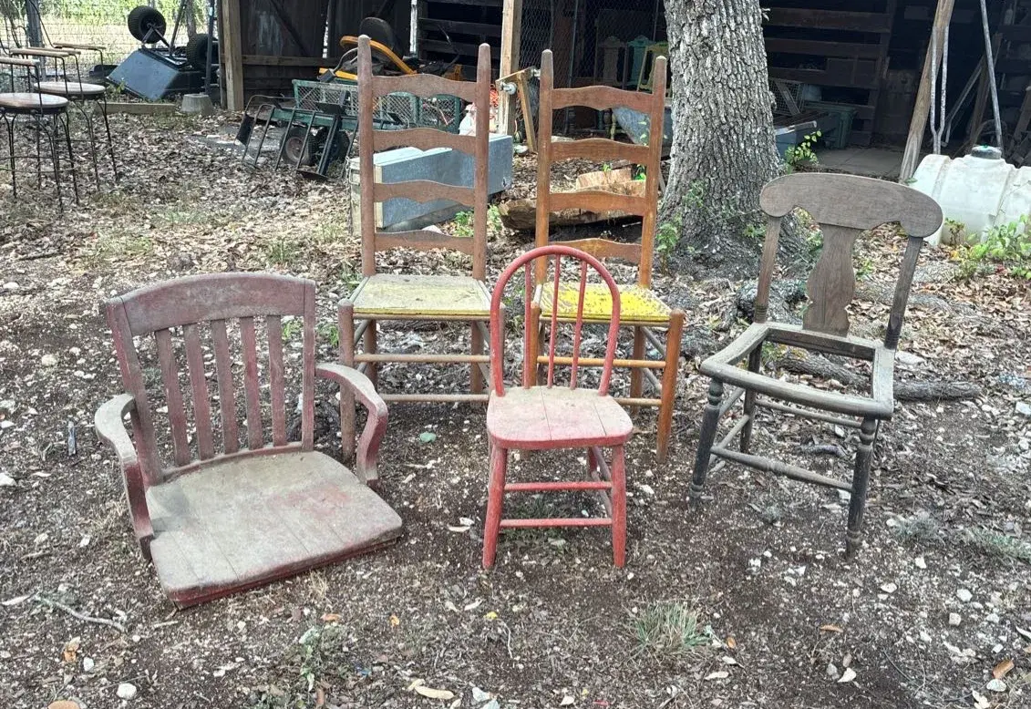 Collection Of Vintage Wooden Chairs