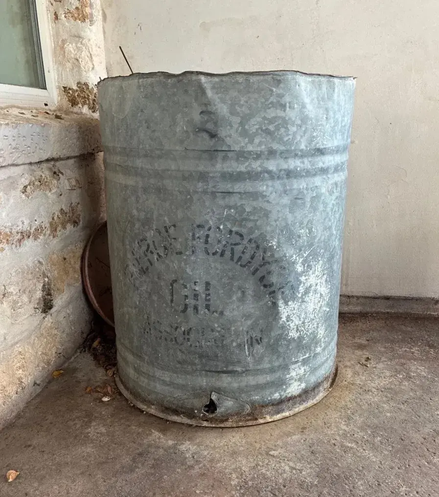 Vintage Galvanized Metal Container