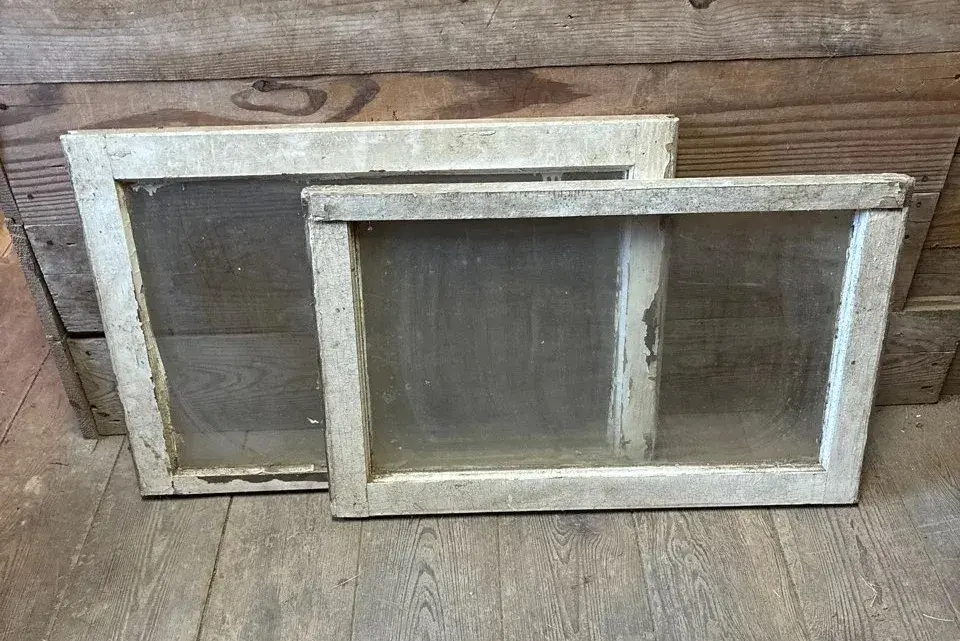 Vintage Rustic Windows Set Of 2