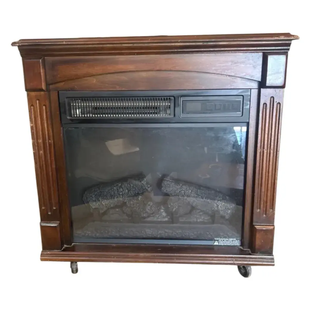 Fireplace With Dark Wood