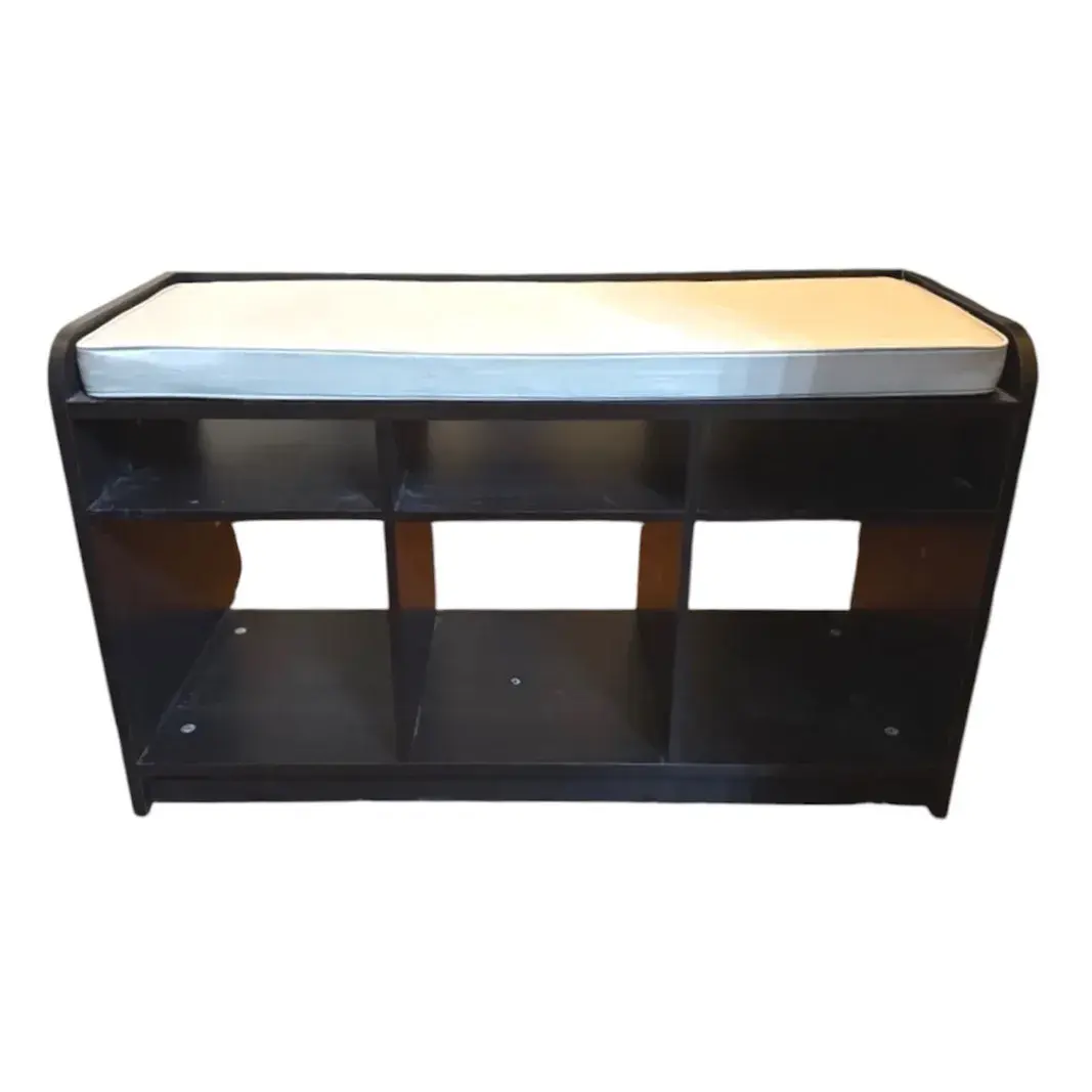 Storage bench with cushion