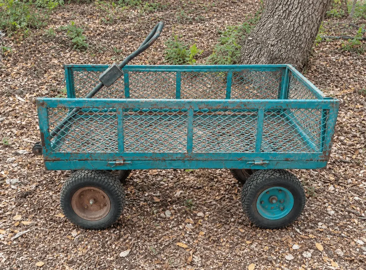 Heavy-duty Steel Mesh Garden Utility Cart