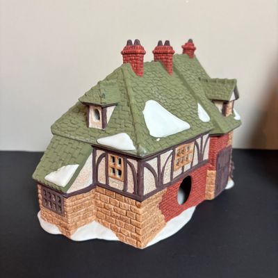 LOT 85: Dept 56 Dickens Village Series: Nicholas Nickleby Cottage, Bishops Oast House & Walpole Taylors