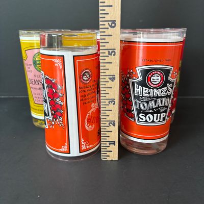 LOT 151: Vintage Georges Briard Heinz Label Drinking Glasses - Set of 5