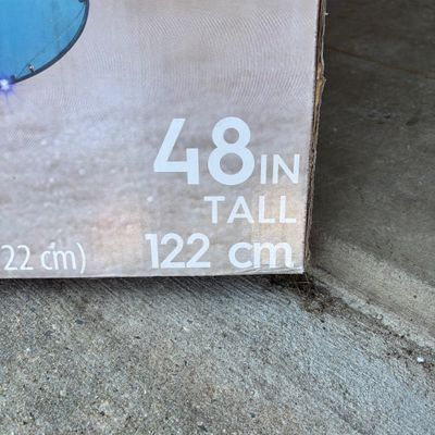 LOT 65: Set of 3 Flat-Tastics Iridescent Christmas Tree 48"