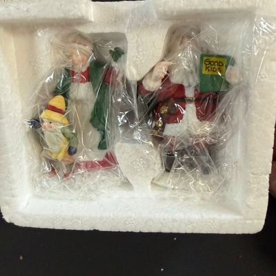 LOT 42: Dept 56 Holiday Accessories - Father Christmas's Journey, Tis the Season, Santa & Mrs. Claus, Gingerbread Vendor, Street...