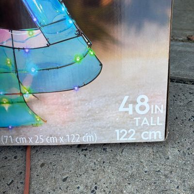 LOT 66: Set of 3 Flat-Tastics Iridescent Christmas Tree 48"