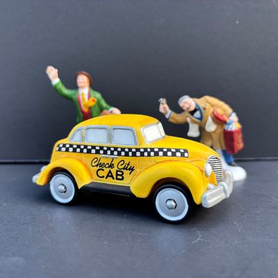 LOT 141: Dept 56 Village Accessories: City Profession: Doctor & Nurse, Postman & Dairy Delivery Man, Hailing a Cab and Christmas...