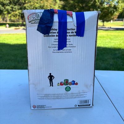 LOT 63: Christmas Holiday Outdoor Inflatable Decoration, 6ft Tube Light Spiral Tree & Rope Lightening Decoration