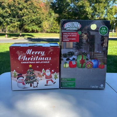 LOT 68: Christmas Inflatable Outdoor Lawn Decorations - 2pcs