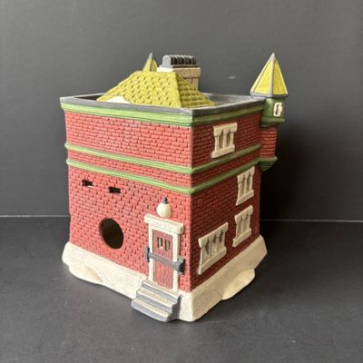LOT 147: Dept 56 New England Series Old North Church & Captain's Cottage along with Dickens Series Coble Police Station