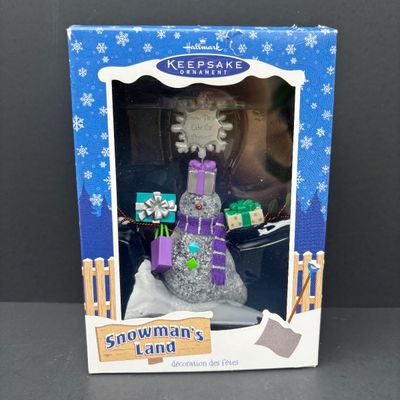 LOT 145: Traditions Holiday Celebrations Snowman Teapot by Christopher Radko, Hallmark Snowman's Land Ornament, Over-Sized Pinecone...