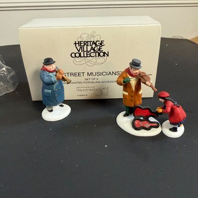 LOT 42: Dept 56 Holiday Accessories - Father Christmas's Journey, Tis the Season, Santa & Mrs. Claus, Gingerbread Vendor, Street...
