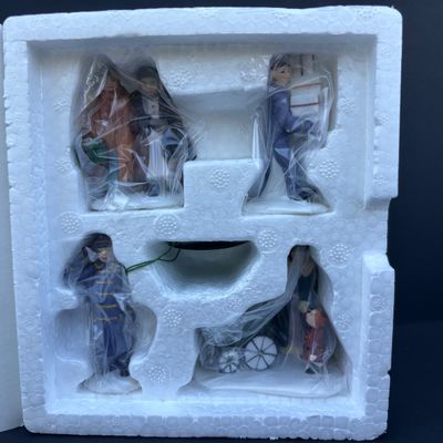 LOT 78: Dept 56 Accessories w/Original Boxes: Holiday Deliveries, Busy Sidewalks, Classic Cars, Santa & Mrs. Claus, All Around the Town